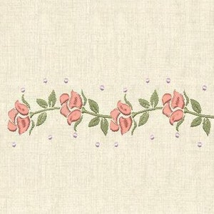 Roses border Machine embroidery designs