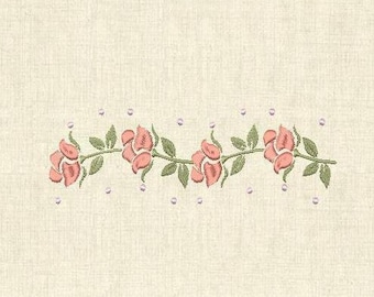 Roses border Machine embroidery designs