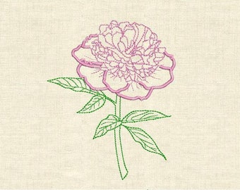 Pfingstrose Maschinenstickerei Motive Blumen