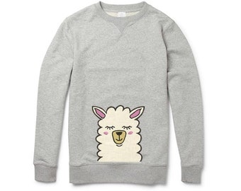 Applique Llama alpaca head machine embroidery designs
