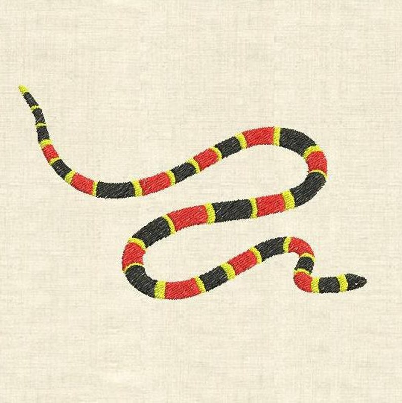 Machine Embroidery Design Coral Snake Etsy UK
