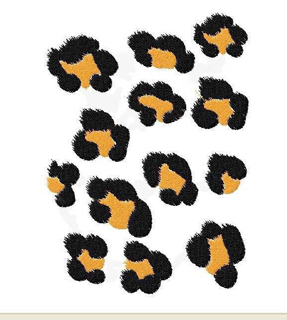 Machine embroidery design animal Leopard print Etsy