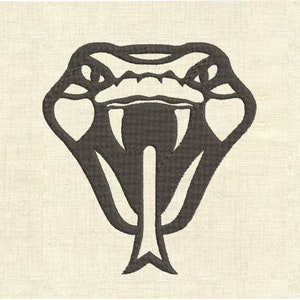 Puede incluir: Ilustración en blanco y negro de línea de arte de la cabeza de una serpiente con colmillos y una lengua bífida.