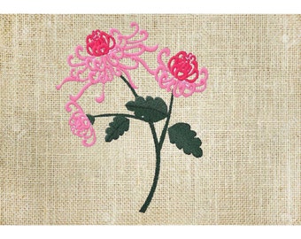 Chrysanthemum Machine embroidery designs flowers Japanese embroidery