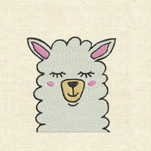 Llama alpaca head Machine embroidery designs