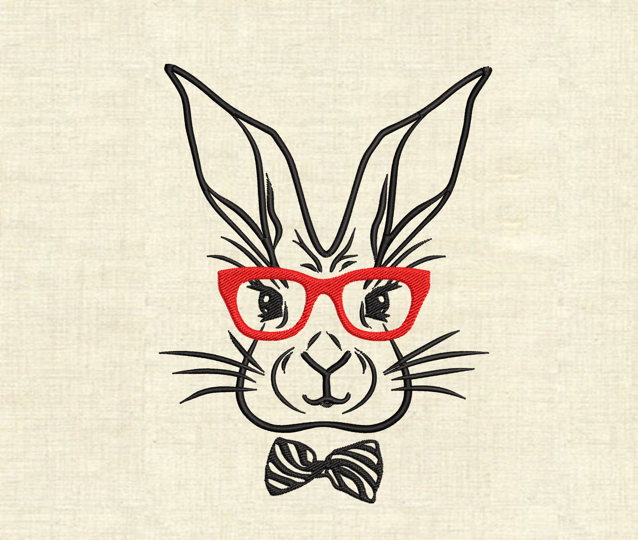 36+ Bunny With Glasses Embroidery