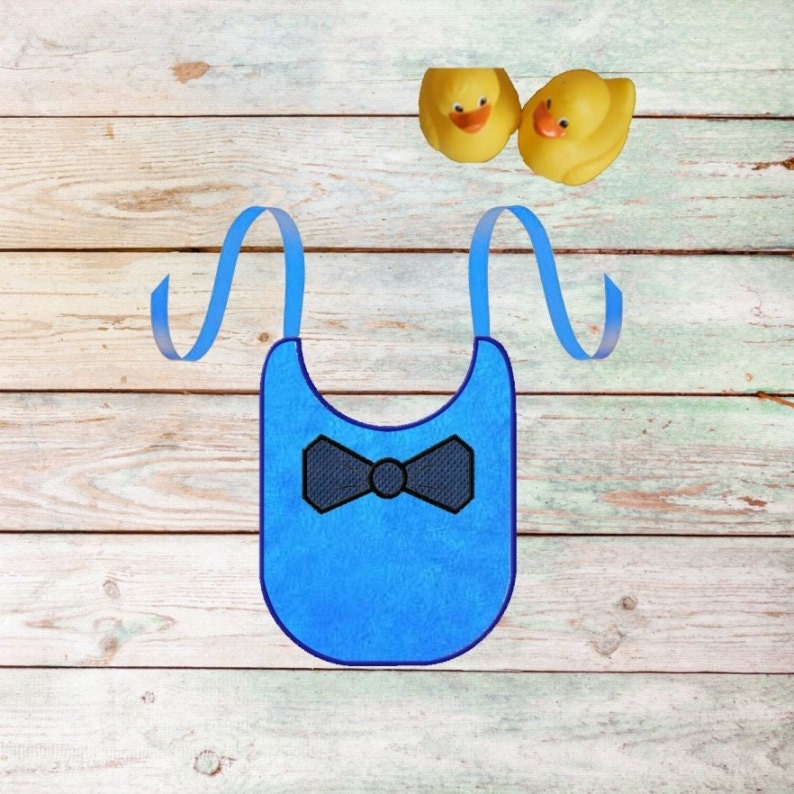 ITH Stickdatei Stickdatei Baby bibs mit Krawatte oder Fliege für kleinen Gentleman Bild 2