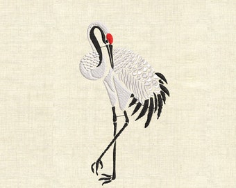 Crane Machine embroidery designs Japanese embroidery