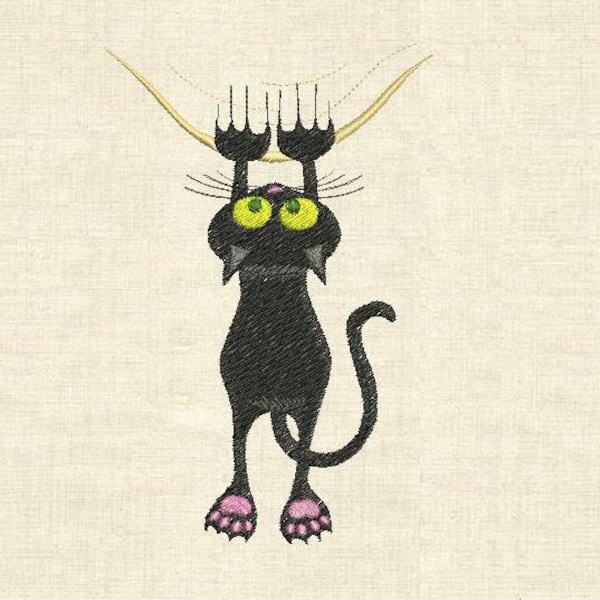 Hanging cat Machine embroidery designs