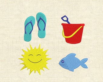 Diseño de bordado a máquina de mini diseños de conjunto de verano