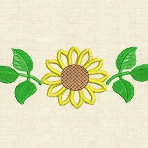 Applique Sunflower Machine embroidery designs flowers kitchen
