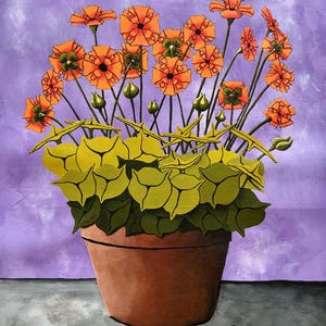 Orange Flowers in Summer