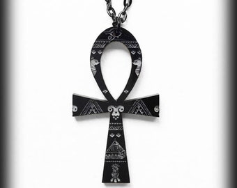 silver ankh vampire with red wings 3d