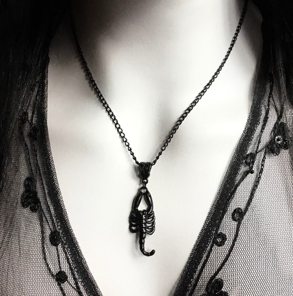 Black scorpion sale necklace