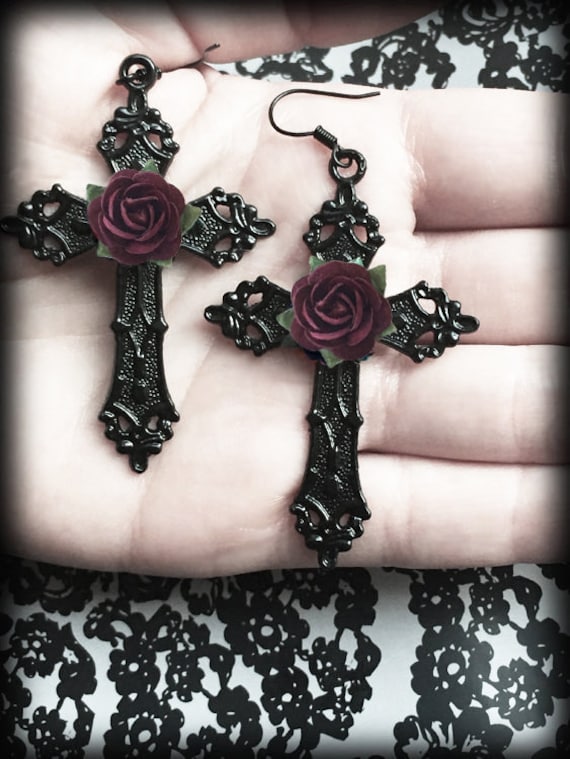 Etsy cross deals earrings