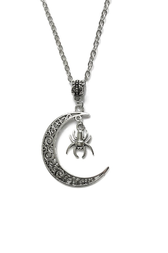 Gothic moon necklace deals