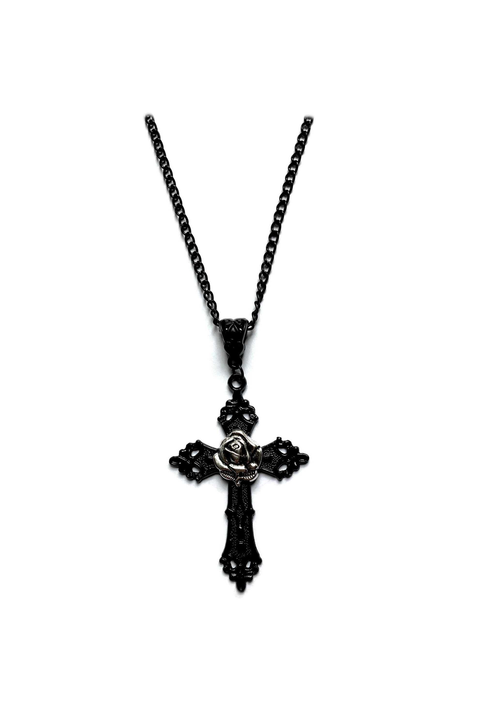 Queen of the Night Ornate Black Crystal Pendant Alchemy Gothic P503 – Black  Orchid Couture