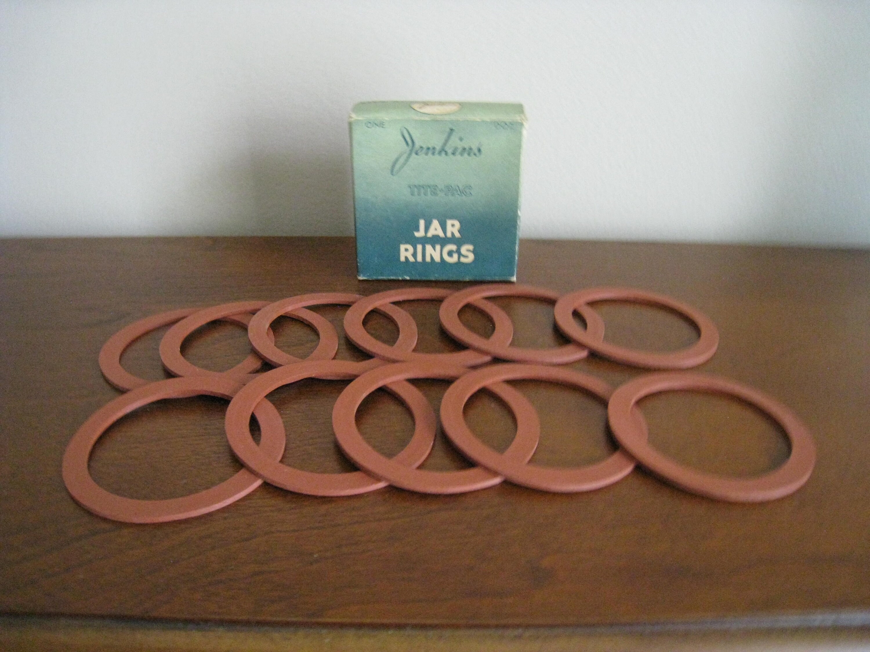 Vintage Jenkins rubber mason jar rings in original box Etsy