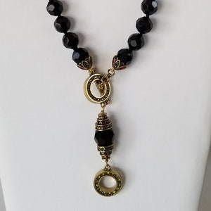 Heidi Daus Art Deco Style Necklace, Heidi Daus Jet Pave Necklace, Heidi Daus Multicolor Pave Necklace, Heidi Daus Graduated Black Bead