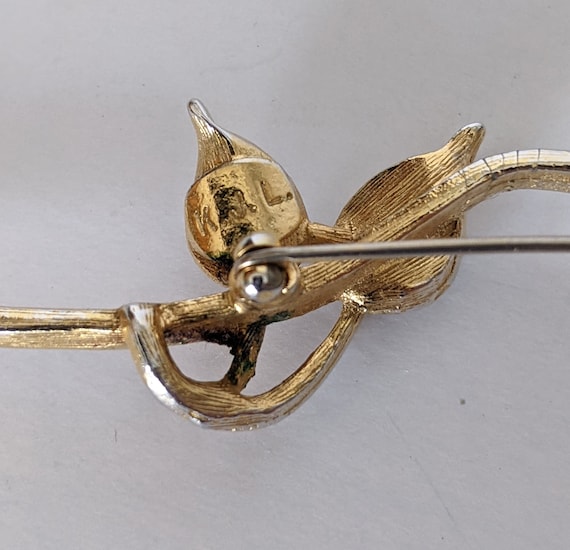 Kenneth Jay Lane KJL Floral Rhinestone Brooch, Vi… - image 6