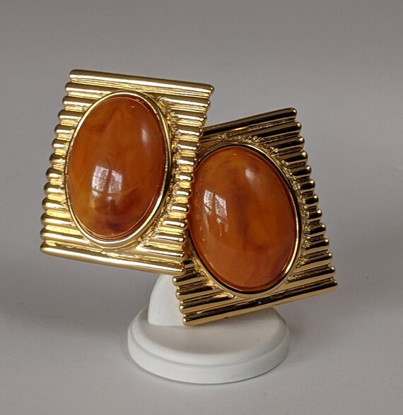Kenneth Lane Oversized Statement Earrings KJL Large Gem