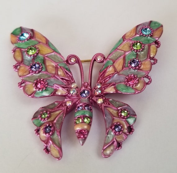 Butterfly brooch, Joan Rivers Enamel Butterfly Bro