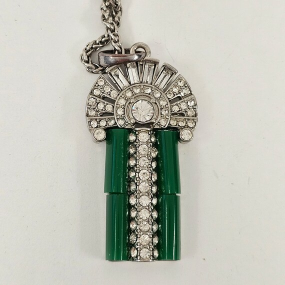 Kenneth Jay Lane KJL Rhinestone and Jade Colored … - image 6