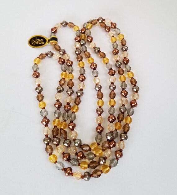 Joan Rivers Boho Necklace, Joan Rivers Czech Bead