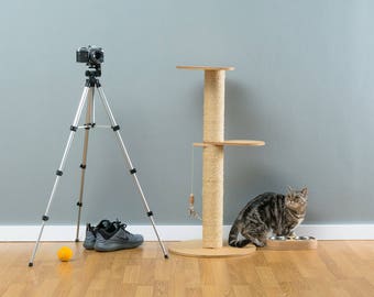 Climb Tree Toy WORLDWIDE SHIPPING Modern Cat Furniture Cat house with sisal tree Cletis Brown Tower Bed House Shelf