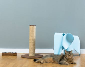 Sisal cat scratcher Loki Brown | WORLDWIDE SHIPPING | Modern Cat Furniture | Climb Tree | Shelf | Toy | Bed | House | Tower