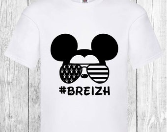 T-shirt breton, T-shirt inspiration mickey,T-shirt inspiration minnie