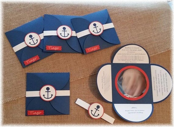 Faire Part Ou Invitation Theme Marin Etsy