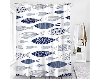Fish Shower Curtain, Shower Curtain Tropical Fish