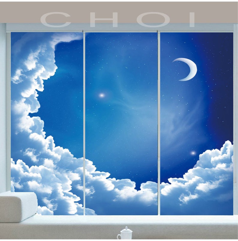 CHOIS F29 Custom Window Decals DIY The moon represents my heart Privacy Home Decor Art DIY Static Adhesive Cling Stickers