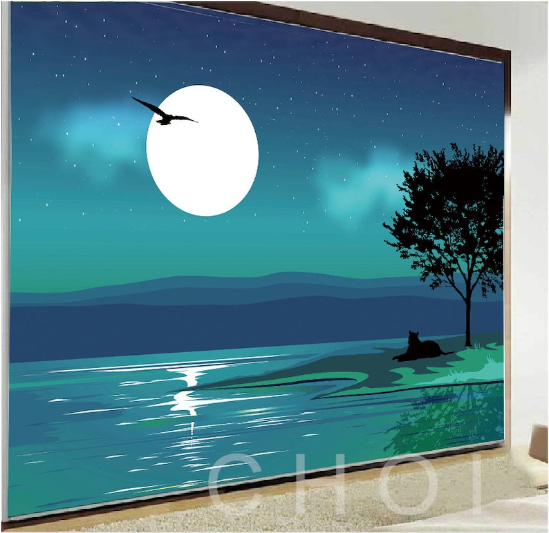 CHOIS I32 Custom Film Window Decals DIY Flying Back To Home Island Frosted Privacy Home Decor Static Adhesive Cling Film Decal Sticker