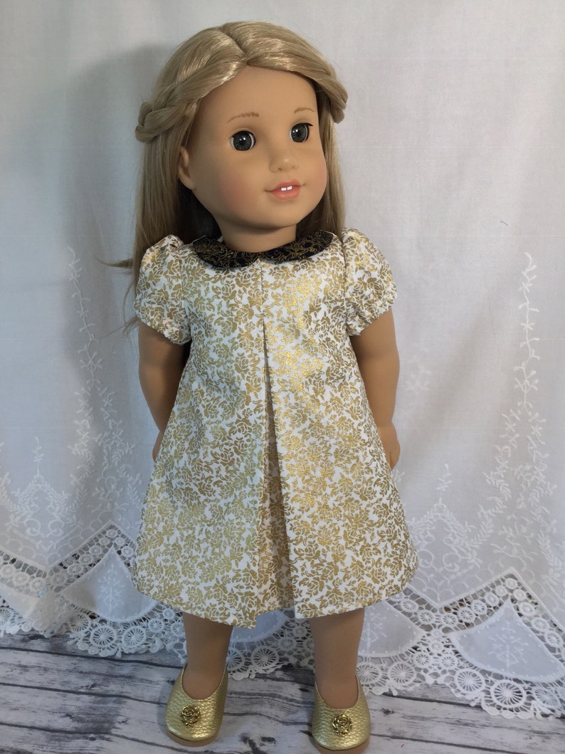 american girl gold dress