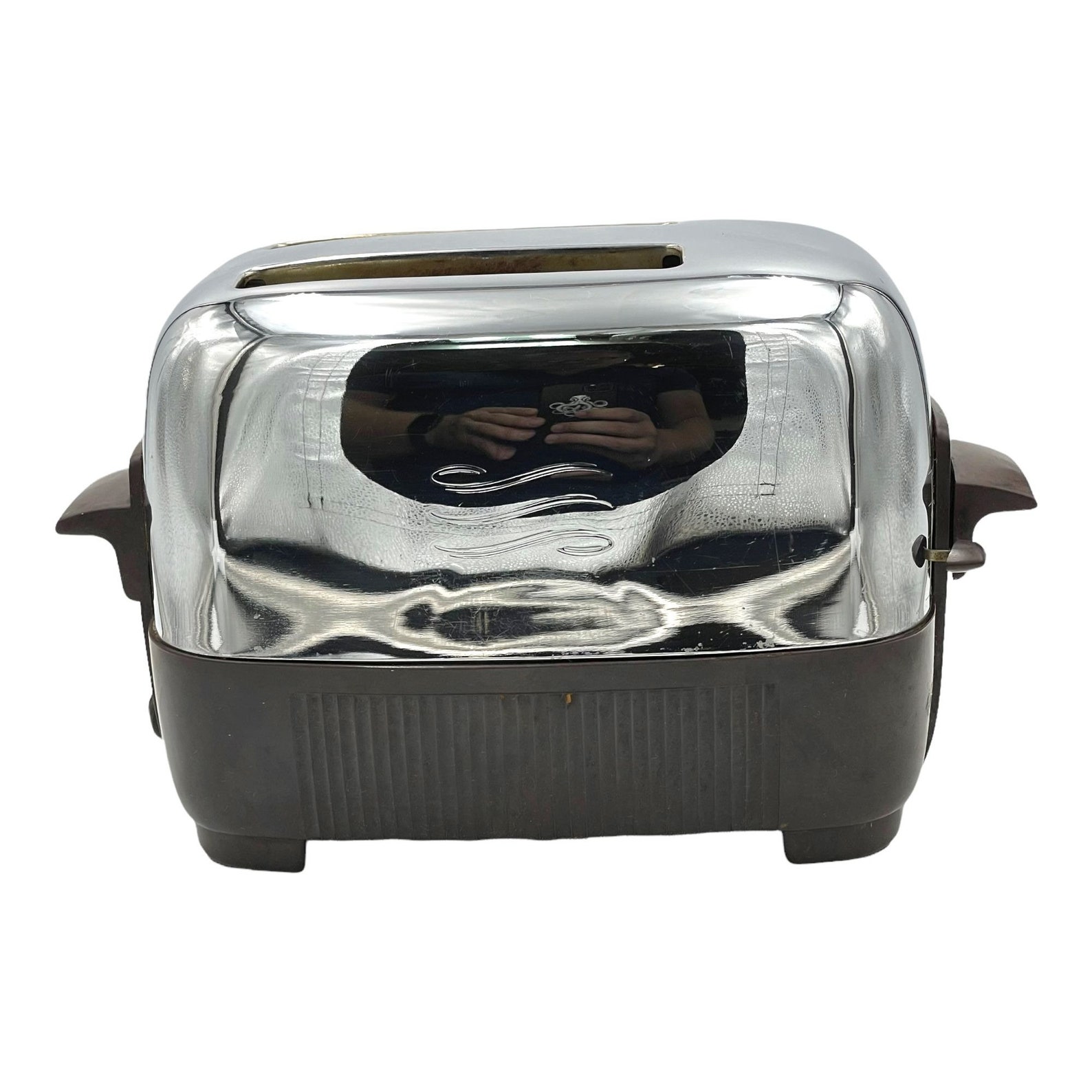 Vintage General Electric 2 Slice Toaster Chrome Brown Bakelite Etsy