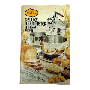 Manual de receitas Sunbeam Mixmaster Stand Mixer MMA MMB 1975 NÃO é uma reimpressão
