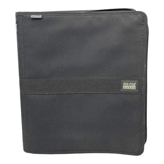 Vintage 90s Mead Five Star First Gear Binder Black Zippered. Etsy