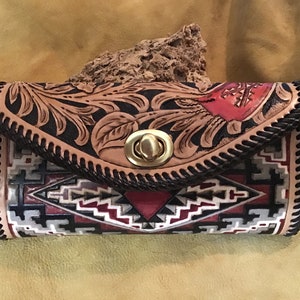 Auténtica joyería indígena nativa americana Navajo Crossbody Monedero Monedero Clutch Coin Purse Southwestern Rug Native America Indian