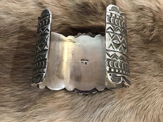 Heavy Spiny Oyster Forest Turquoise Navajo Sterling Native American Jewelry Silver Bracelet Heavy Spiny Oyster Forest Turquoise Navajo Sterling Native American Jewelry Silver Bracelet
