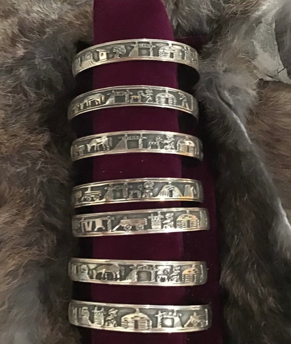 Triple Stacking Vintage Native American Navajo Zuni Turquoise Sterling Silver Bracelet Old Triple Stacking Vintage Native American Navajo Zuni Turquoise Sterling Silver Bracelet Old