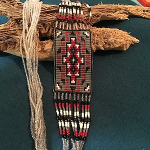 Native America Indian Jewelry Zuni Hopi Sterling Silver Navajo Beaded Rug Necklace Southwestern Jewelry Handcrafted