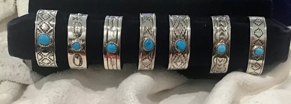 Outstanding Vintage Native American Hopi Morenci Turquoise Sterling Silver Bracelet Signed Outstanding Vintage Native American Hopi Morenci Turquoise Sterling Silver Bracelet Signed