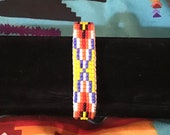 Native America Indian Jewelry Navajo Zuni Hopi Adult Bracelets Cuffs Hand Beaded Southwestern Jewelry Handcrafted Petit Point Needlepoint