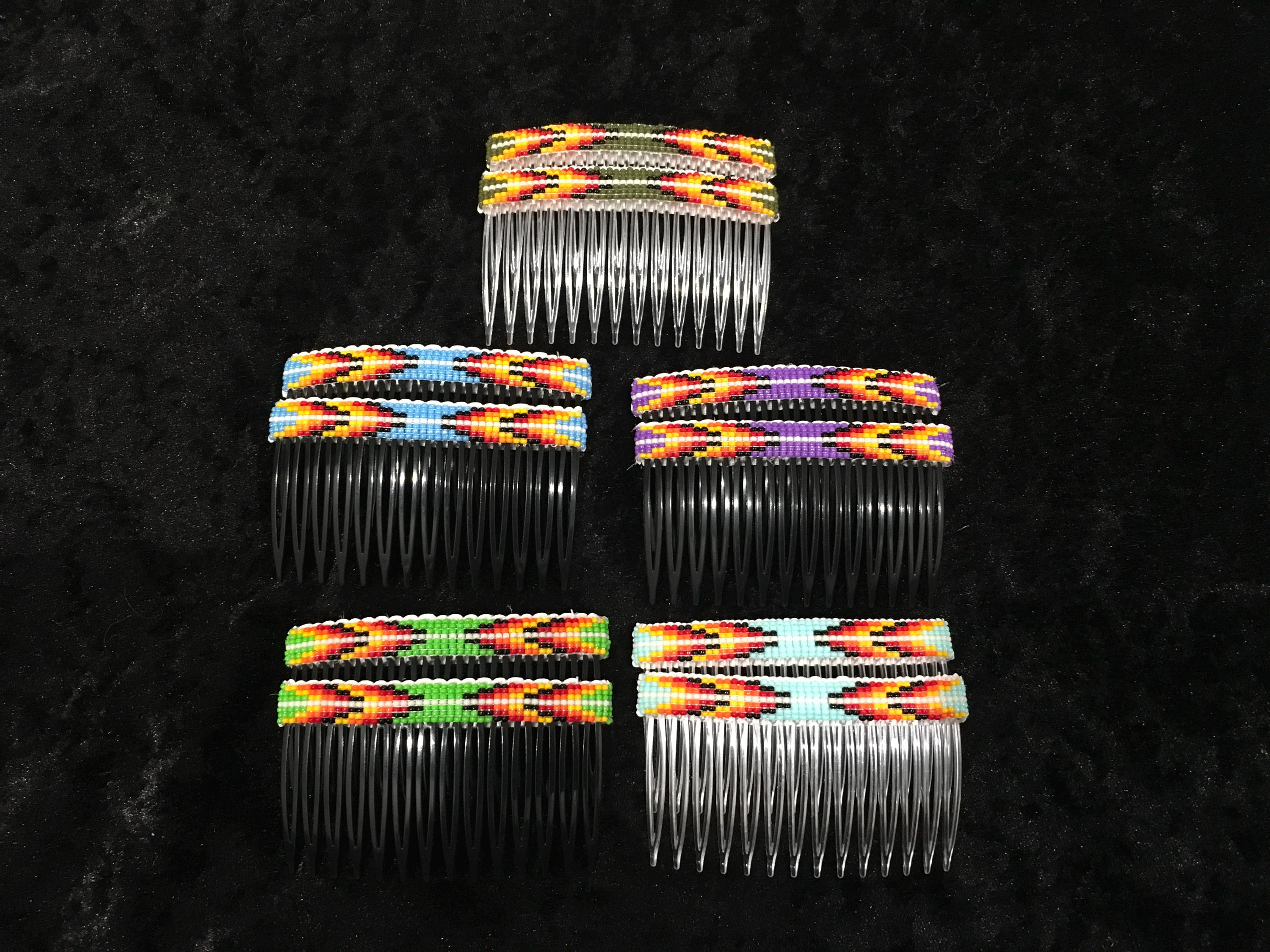 Beaded Hair Comb Native American - Etsy display picture 3
