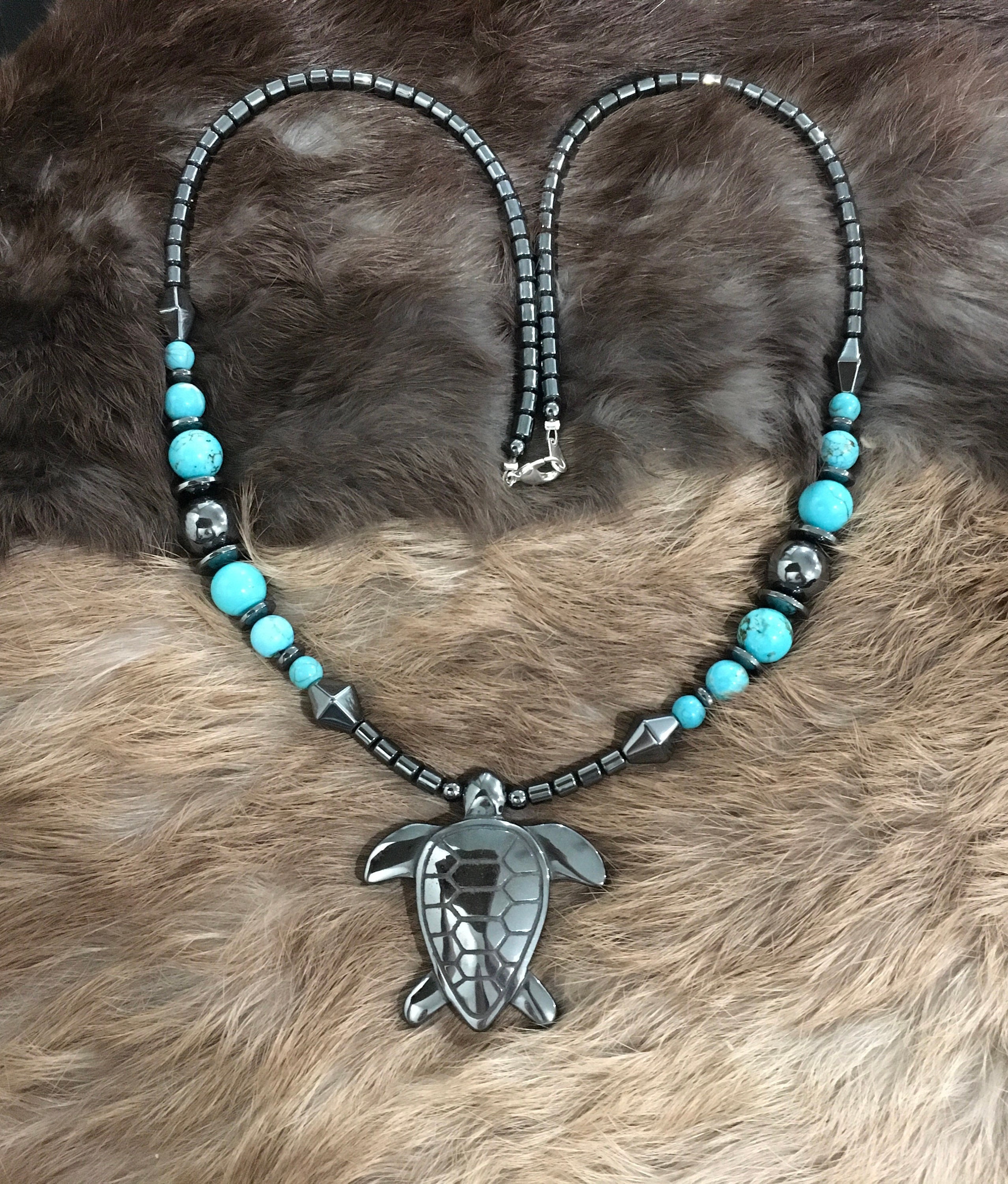 Authentic Native American Indian Jewelry Turquoise Sea Turtle