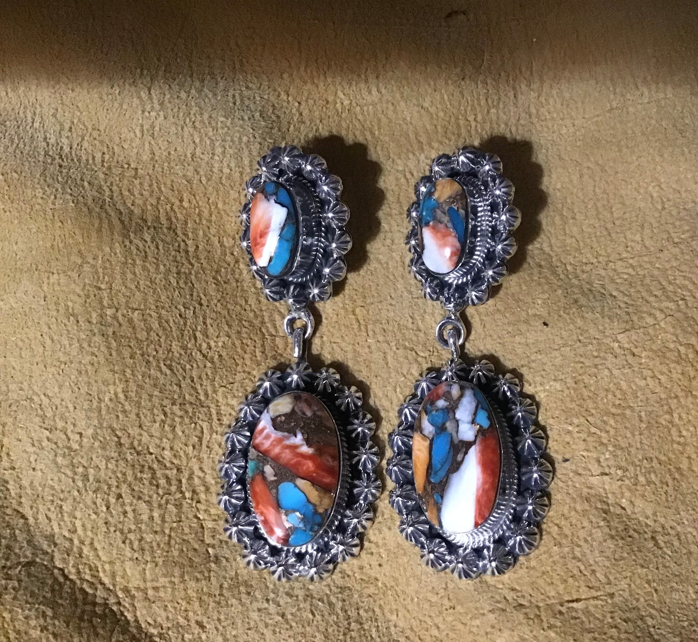 SIGNED Vintage Native America Indian Jewelry Navajo Zuni Mount