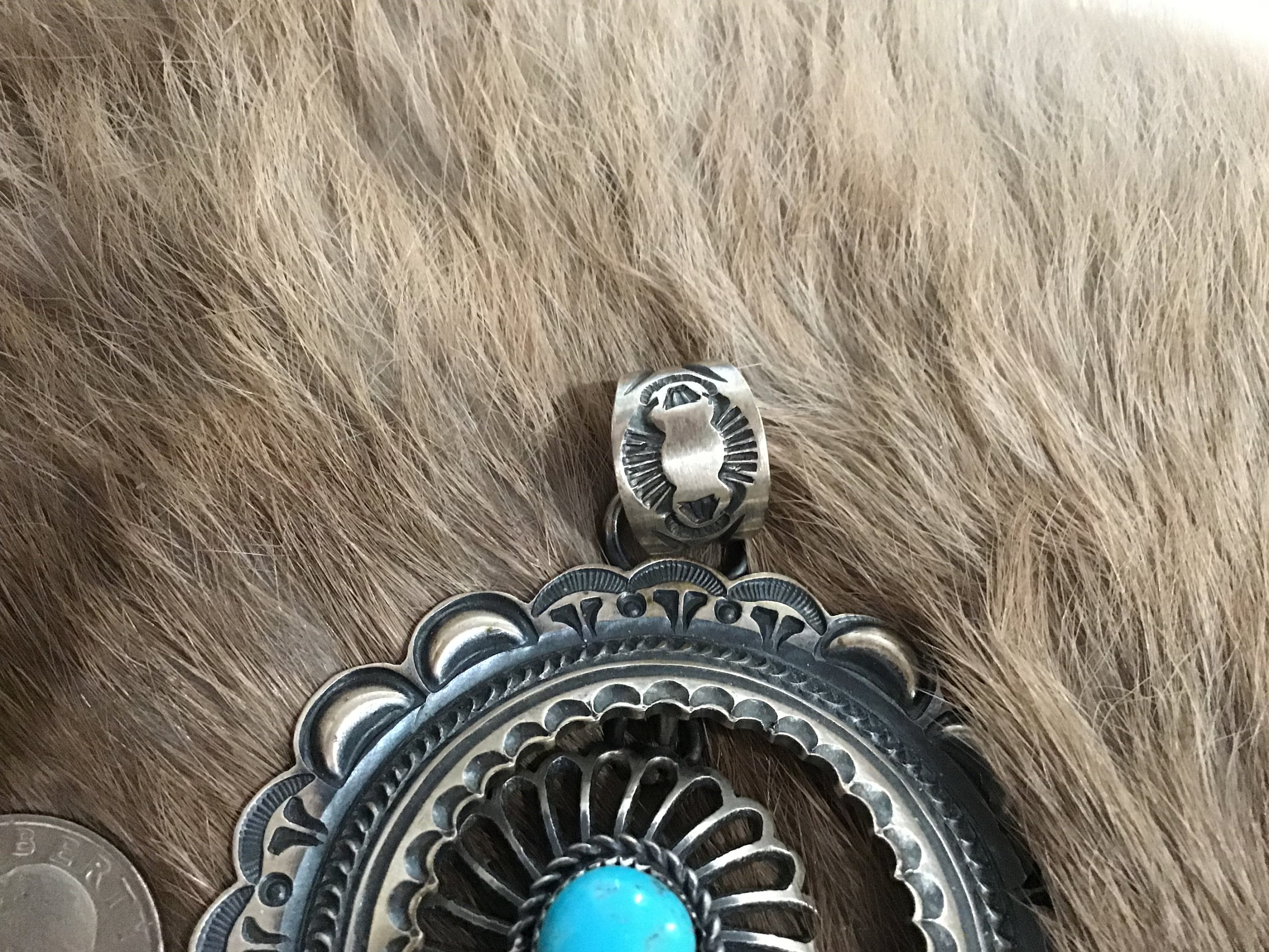 EL Billah SIGNED Vintage Native American Indian Jewelry Sterling