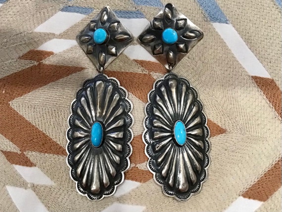 Navajo turquoise earrings clearance